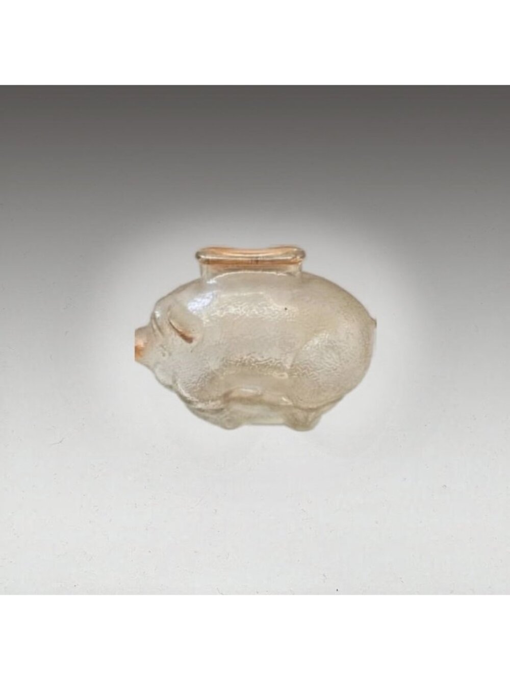 Vintage Marigold Iridescent Glass Piggy Bank